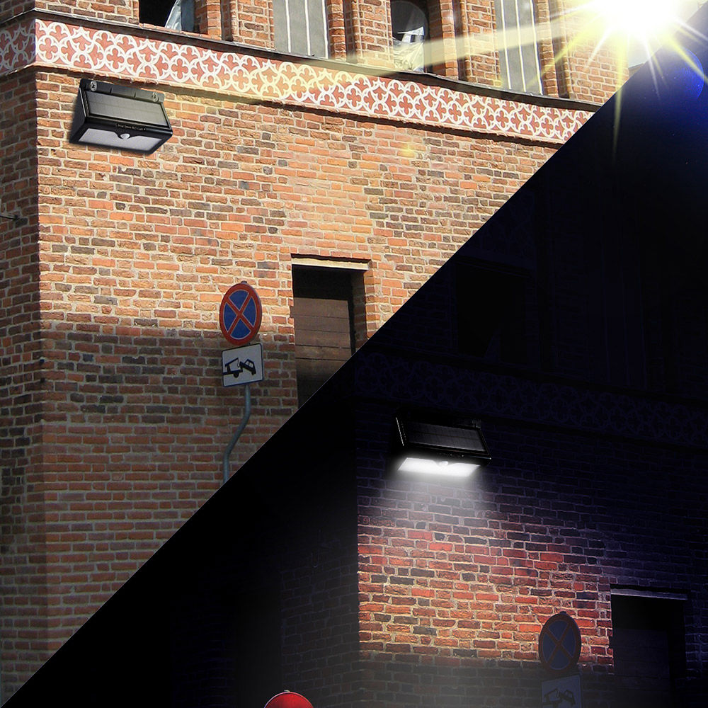 L806B Solar Light IP65 Waterproof Outdoor 46 LED Light Solar Motion Sensor Light -Black