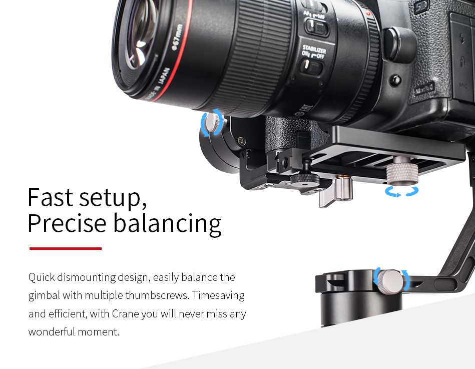 Zhiyun CRANE 3-Axis Handheld Camera Gimbal for Mirrorless DSLR Camera