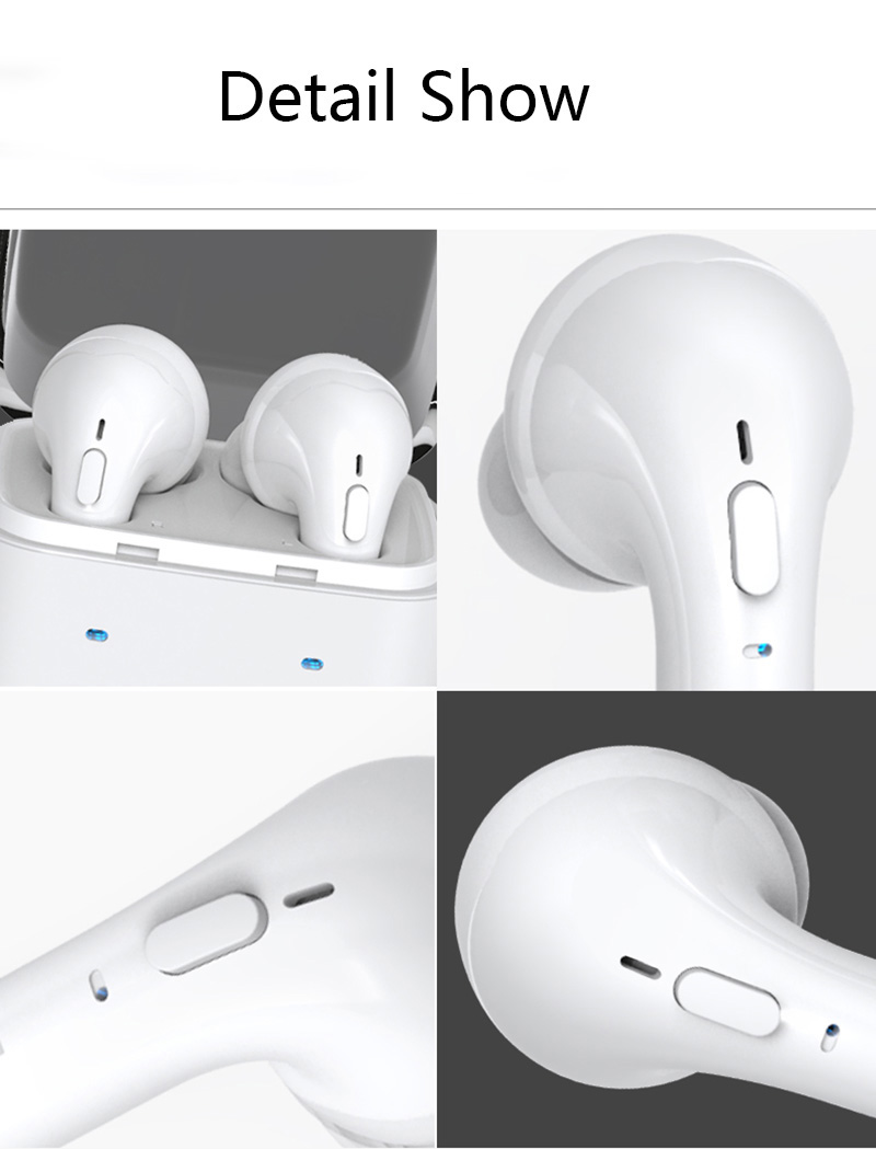 FUN7 Bluetooth Headphone Twins Bluetooth Stereo Earbuds with Charging Box Noise Cancelling - Black