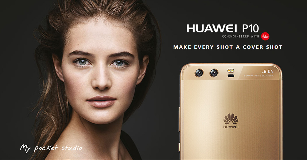 Huawei P10 5.1 Inch Smartphone FHD Screen 4GB 64GB Kirin 960 Octa Core 20.0MP Cam Android 7.0 Touch ID NFC Dual Rear Camera Super Charge - Blue