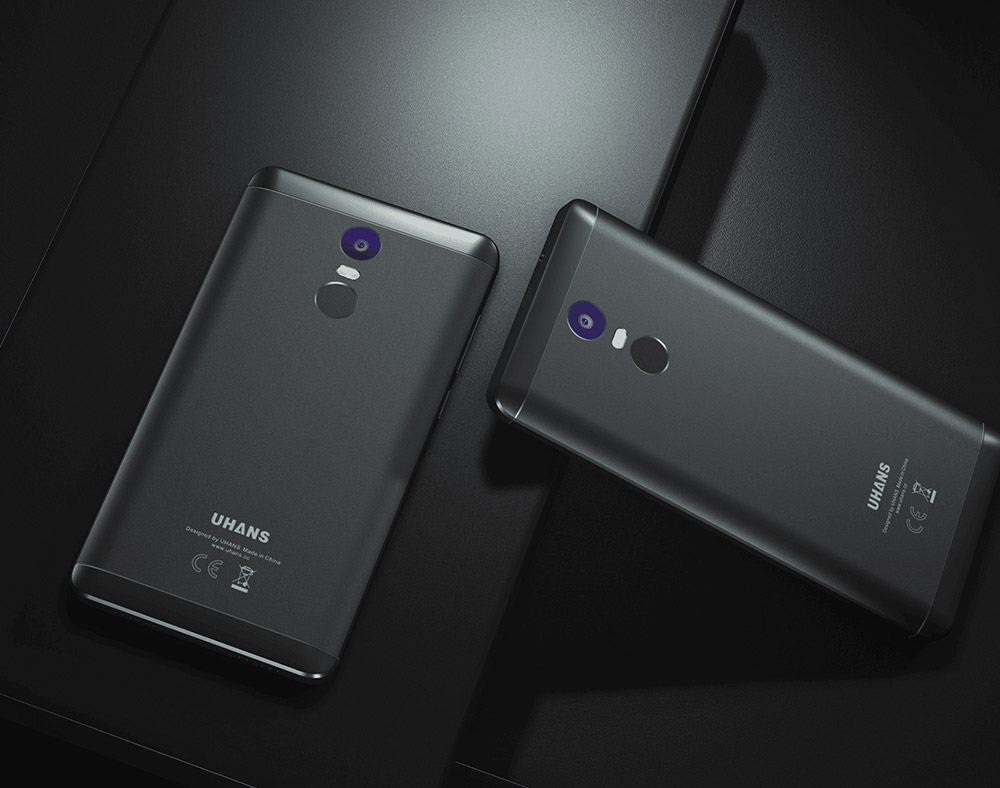 UHANS Note 4 5.5 Inch Smartphone HD Screen 3GB RAM 32GB ROM 13.0MP Cam MT6737 Quad Core Android 7.0 Touch ID 4000mAh - Gold