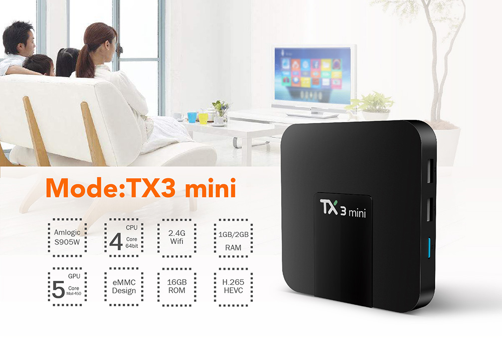 TANIX TX3 MINI KODI 17.3 S905W 2gb/16GB 4K TV Box