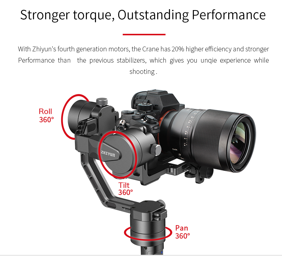 Zhiyun CRANE 3-Axis Handheld Camera Gimbal for Mirrorless DSLR Camera