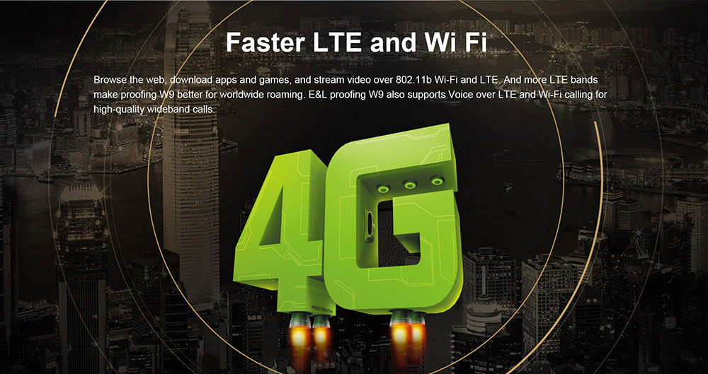 [HK Stock]E&L W9 6.0 Inch IP68 Waterproof 4G LTE Smartphone 4000mAh Corning Gorilla Glass 3 MTK6735 Octa Core 2GB 16GB 8.0MP Cam Android 6.0 - Black
