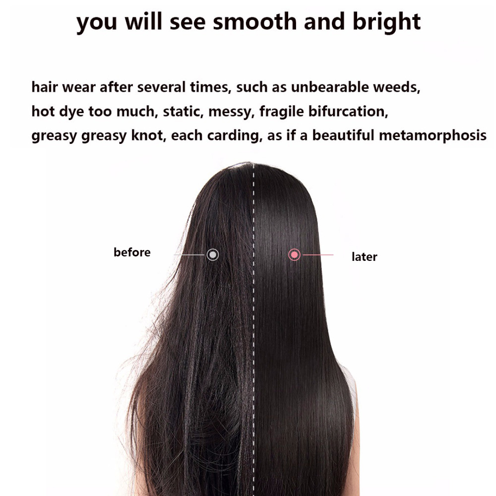 Xiaomi Yueli Anion Hair Massage Comb Portable Hair Salon Styling Tamer Tool Brushes Negative Ions Hairbrush -Matt Purple