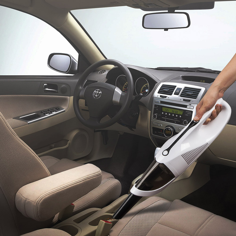 Mini Hand-held Dust Collector Protable Dust Duster Vaccuum Home Aspirator -White