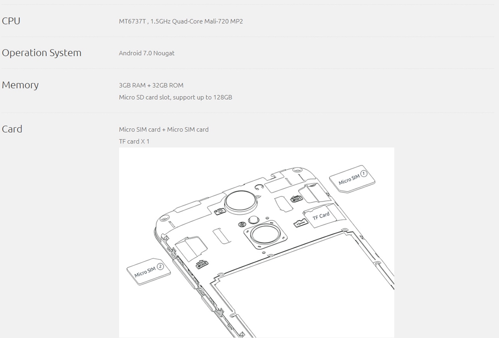[HK Stock]Cubot X18 5.7 Inch Smartphone 18:9 HD Screen 16.0MP + 13.0MP Cam MT6737T Quad Core 3GB RAM 32GB ROM 4G LTE 3200mAh Touch ID - Blue