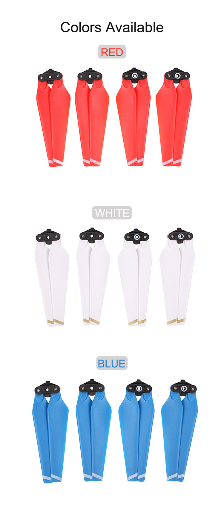 Sunnylife 8330F Quick-release CW CCW Propeller 1Pair for DJI Mavic Pro - Red