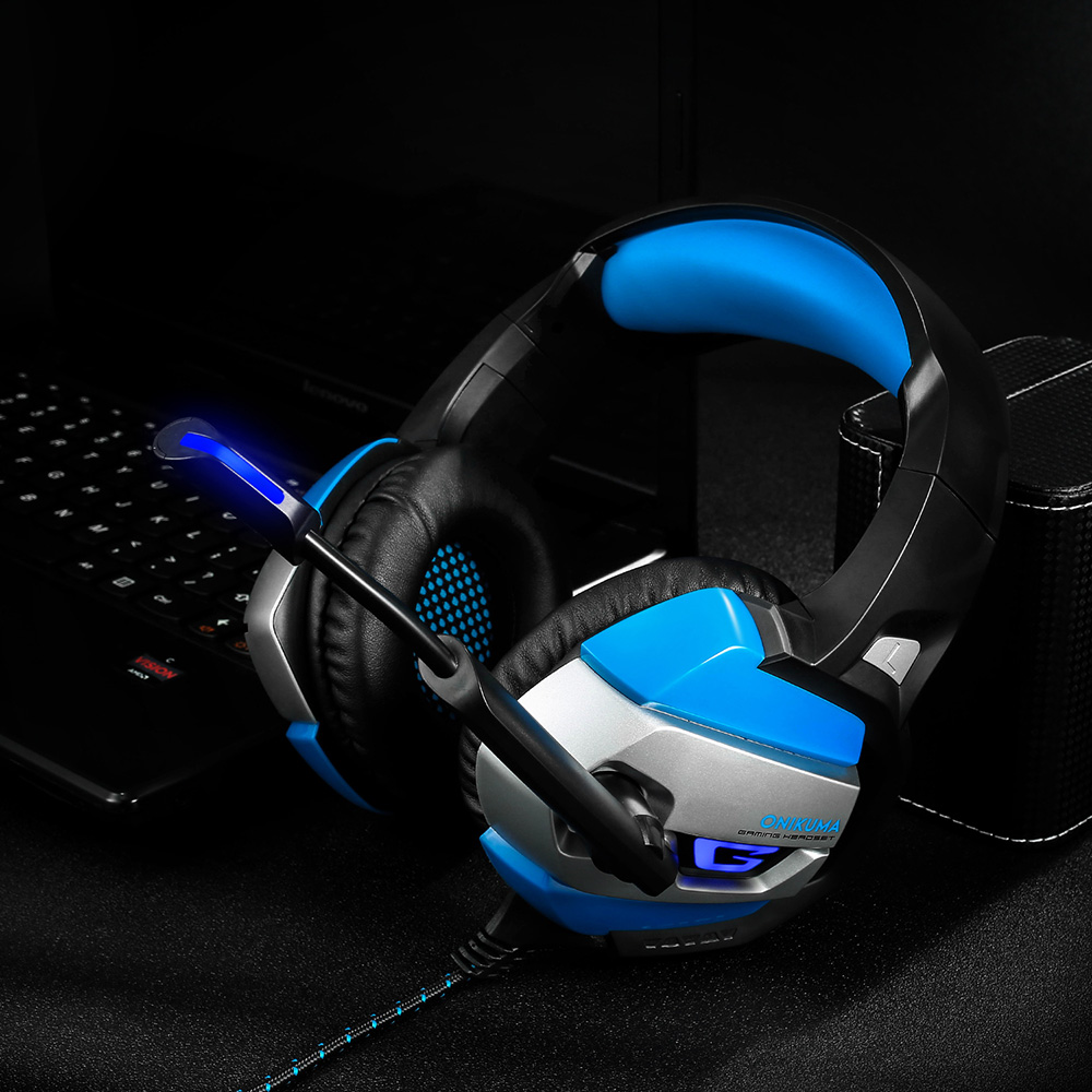 ONIKUMA K5 Gaming Headset With Mic Blue With Black