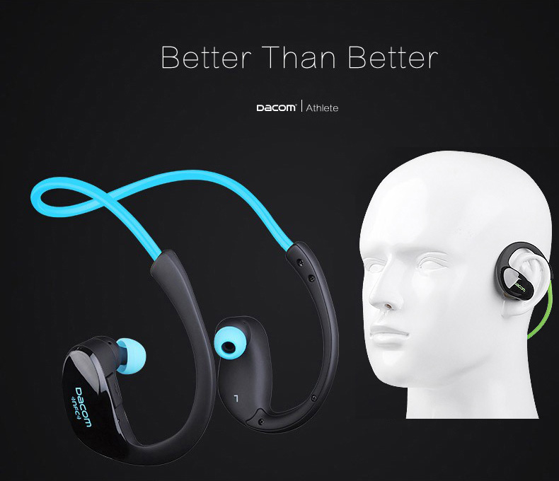 Dacom G05 Wireless Bluetooth Headphones with Mic NFC Noise Cancelling IPX4 Watr-resistant - Black + Blue