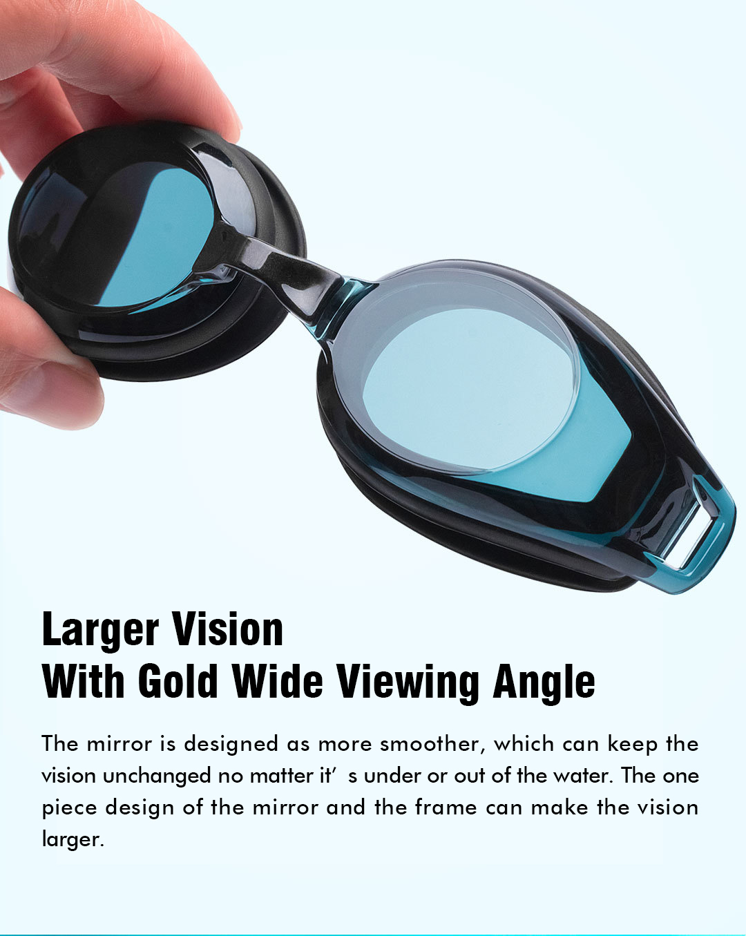 Xiaomi Mijia Turok Steinhardt TS YPC001-2020 Adult Swimming Goggles Ergonomic Anti-fog Coating Lens Waterproof Swim Wider Angle Safety Goggles - Black