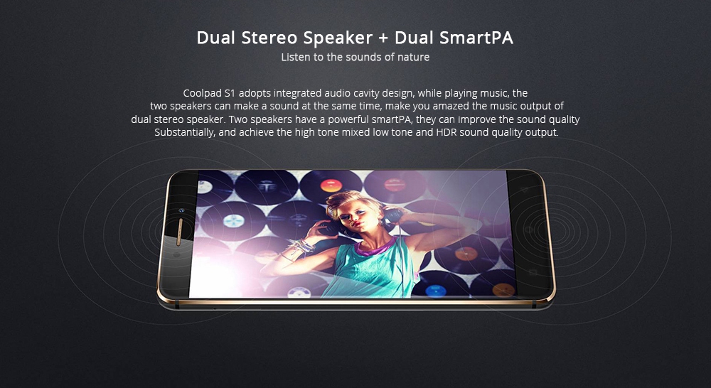 [HK Stock][EU Version]Coolpad S1 5.5 Inch 4G LTE Smartphone FHD Screen Snapdragon 821 6GB 128GB 16.0MP + 8.0MP Cam  Android N 4070mAh Type-C - Black
