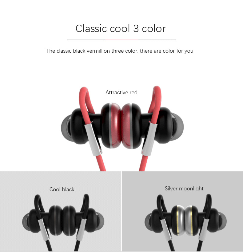 X9 Wireless Bluetooth Headphones with Mic IPX4 Magnetic Hi-Fi Stereo Sound Quality - Red