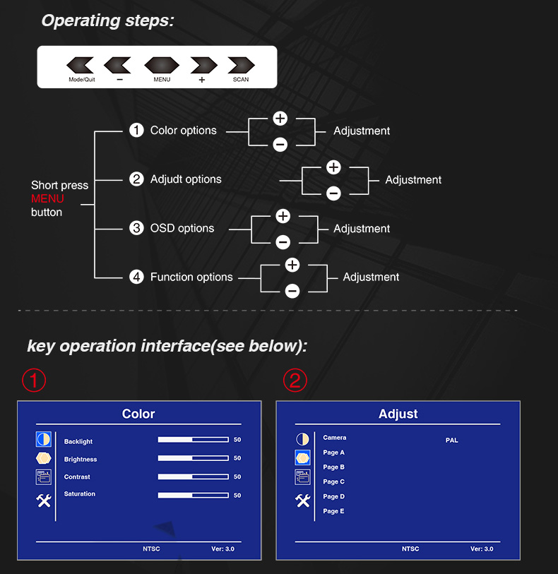 Rutforce VR008 5 Inches 5.8G 40CH Raceband 800x480 Diversity FPV Goggles with DVR Function Built-in Battery