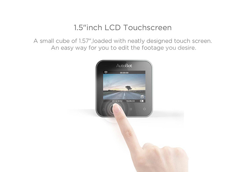 AutoBot G NTK96658 Sony IMX323 1.5 Inches LCD Car DVR FHD 1080P Wifi 142 Degrees Wide Angle Dashcam G-Sensor Night Vision Car Video Recorder - Silver