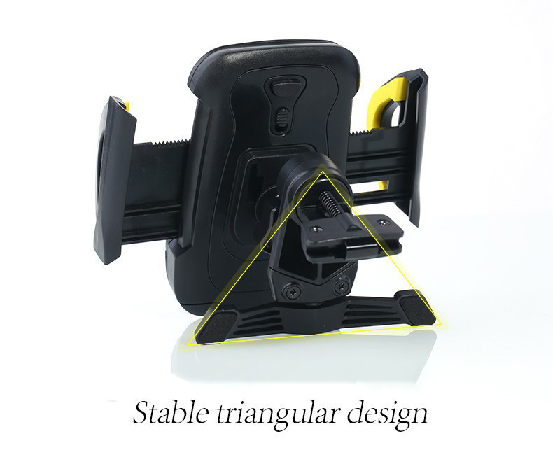 Remax RM-03 Car Mount Holder Stand Universal Air Vent Mobile Phone Holders Stands Bracket 360 Degrees Rotation - Black + Yellow