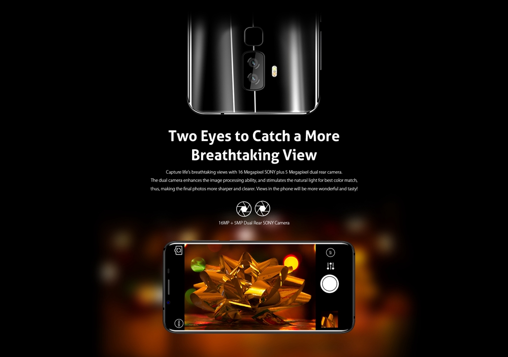 [HK Stock]HOMTOM S8 5.7 Inch Smartphone 4GB 64GB MT6750T Octa Core 13.0MP Dual Rear Cam Android 7.0 Touch ID Fast Charge OTA - Arctic Silver