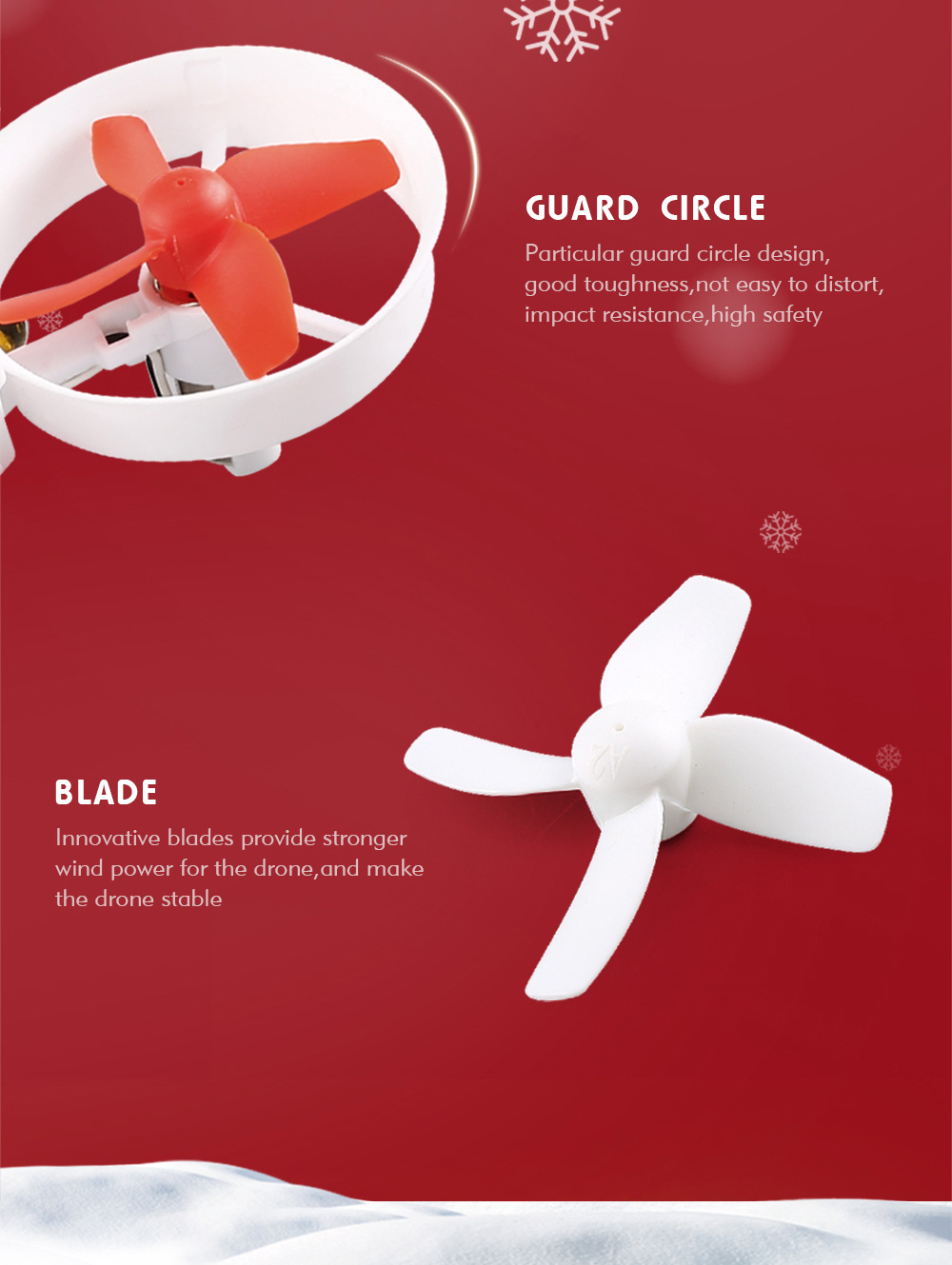 JJRC H67 Flying Santa Claus 2.4G 4CH 6-Axis Headless Mode Toy Brick RC Quadcopter RTF - Red