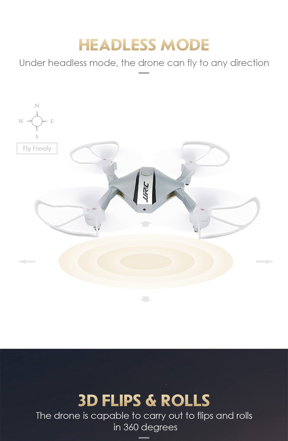 JJRC H44WH DIAMAN 720P WIFI FPV Foldable RC Quadcopter with Altitude Hold Mode RTF - Black