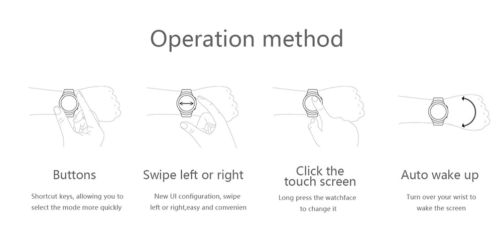 No.1 G8 Smart Watch Phone MTK2502 Bluetooth 4.0 SIM Card Call Message Reminder Heart Rate Monitor Compatible with Android IOS - Black