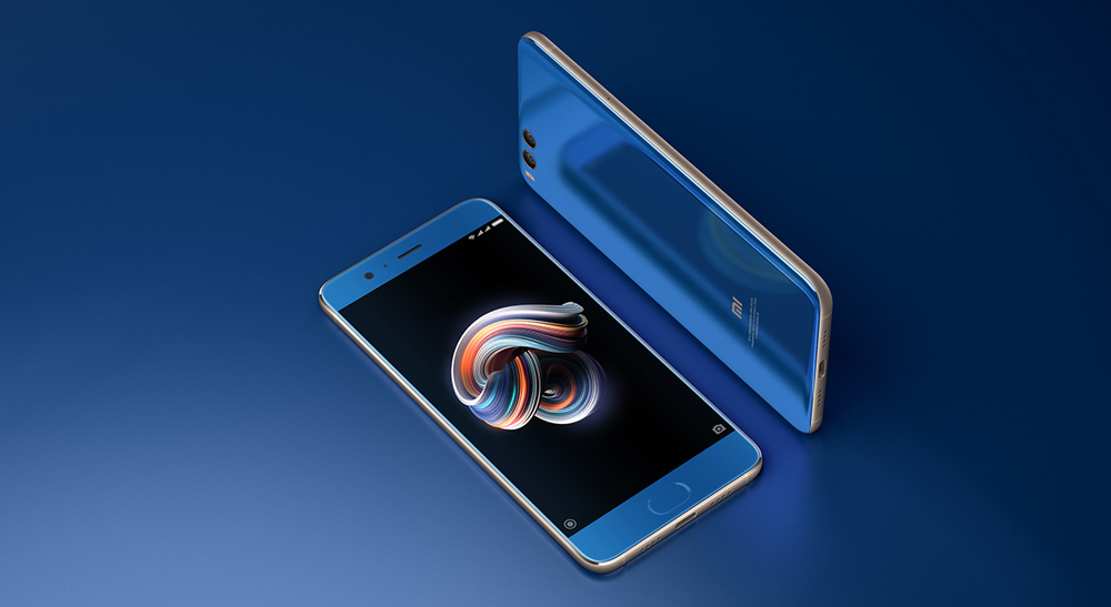 Xiaomi Mi Note 3 5.5 Inch  4G LTE Smartphone Dual 12.0MP Rear Cam + 16.0MP Front Cam 6GB 128GB Snapdragon 660 Android 7.1 NFC QC3.0 Four-sided Curved Glass Body - Black