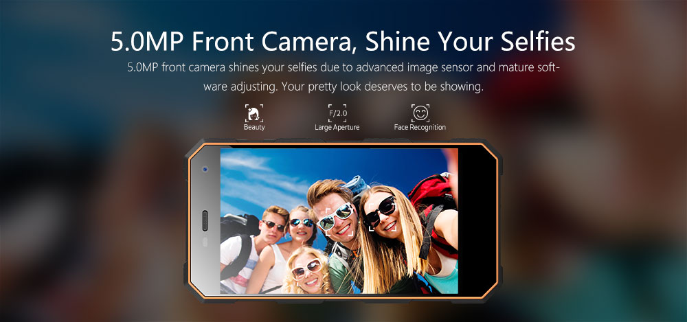 [HK Stock]NOMU S10 Pro 5.0 Inch IP68+ Waterproof 4G LTE Smartphone 3GB 32GB MTK6737T Quad Core 8.0MP Cam Android 7.0 5000mAh - Orange