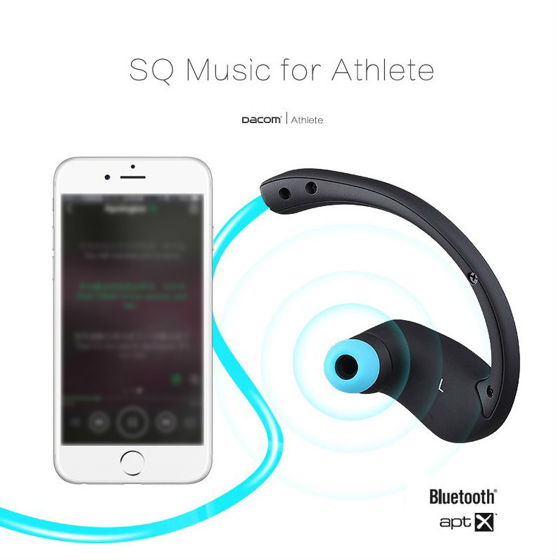 Dacom G05 Wireless Bluetooth Headphones with Mic NFC Noise Cancelling IPX4 Watr-resistant - Black + Blue