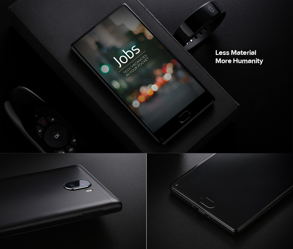 [HK Stock]Leagoo KIICAA MIX 5.5 Inch FHD Smartphone 3GB 32GB MT6750T Octa Core Dual Rear camera Android 7.0 Touch ID Type -C - Black