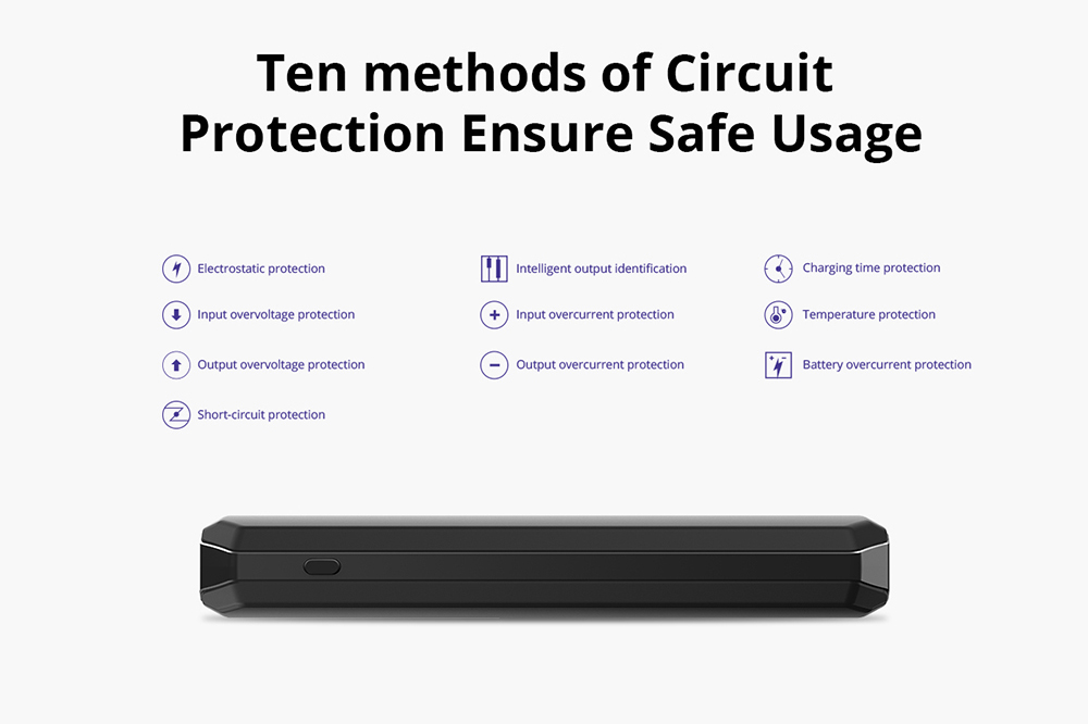 Tronsmart Edge20000 Qualcomm Quick Charge 3.0 Portable Charger 20000mAh Power Bank with VoltiQ FCP for iPhone iPad Samsung - Black