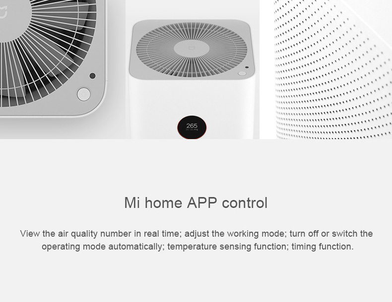 Original Xiaomi Mi Air Purifier Pro APP Control Light Sensor Multifunction Smart Air Cleaner - White