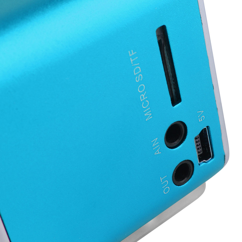 Mini Portable Micro USB Speaker Stereo Super Bass Music MP3 MP4 FM Radio Suport TF Card - Blue