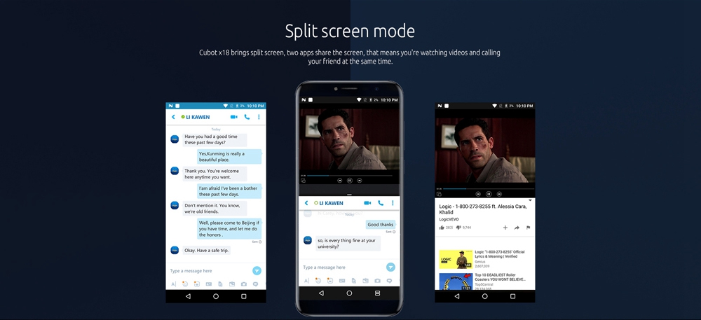 [HK Stock]Cubot X18 5.7 Inch Smartphone 18:9 HD Screen 16.0MP + 13.0MP Cam MT6737T Quad Core 3GB RAM 32GB ROM 4G LTE 3200mAh Touch ID - Blue