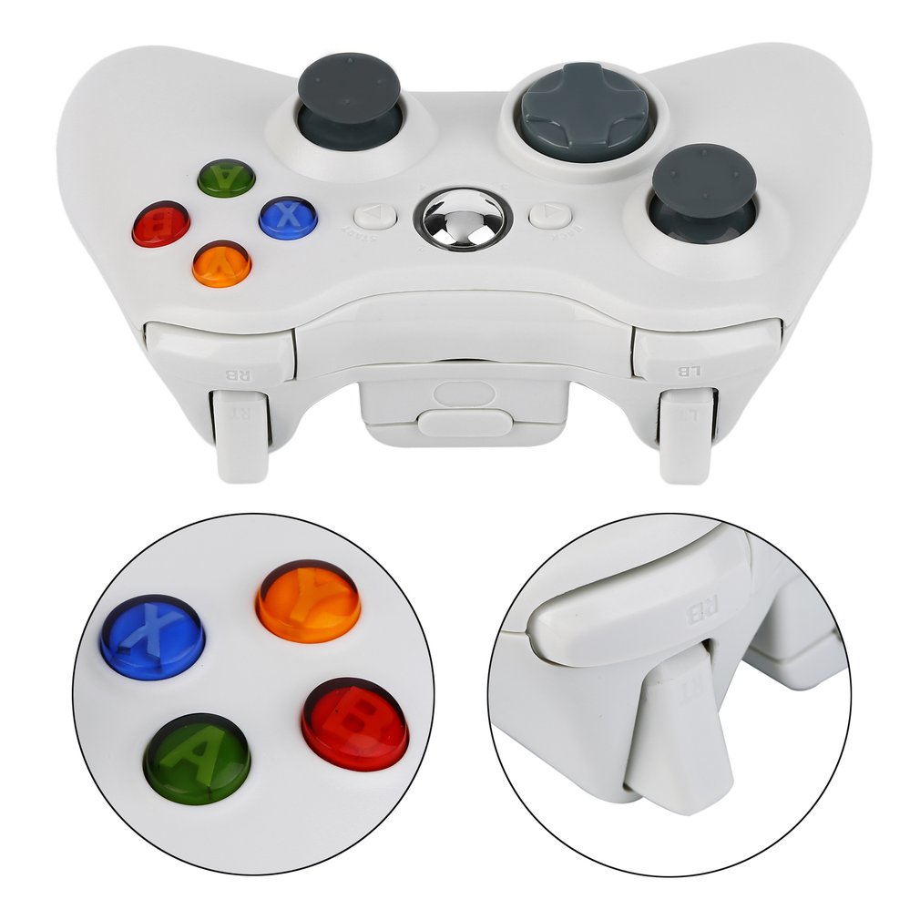 2.4G Wireless Bluetooth Gamepad Blue for XBOX 360 White