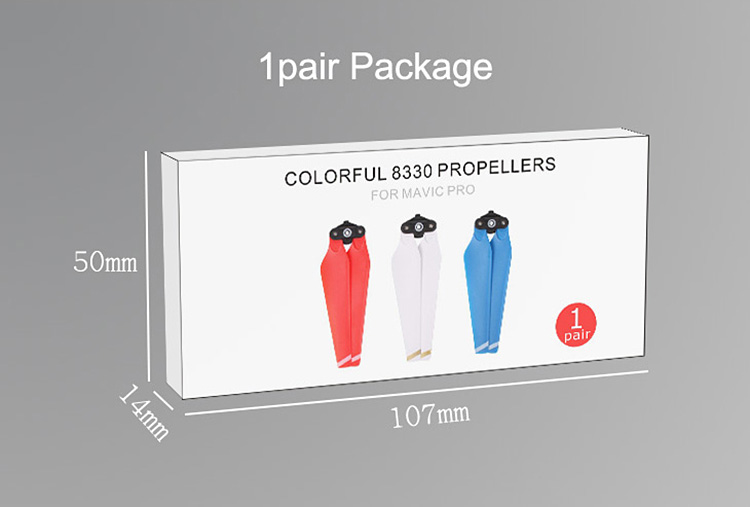 Sunnylife 8330F Quick-release CW CCW Propeller 1Pair for DJI Mavic Pro - Red
