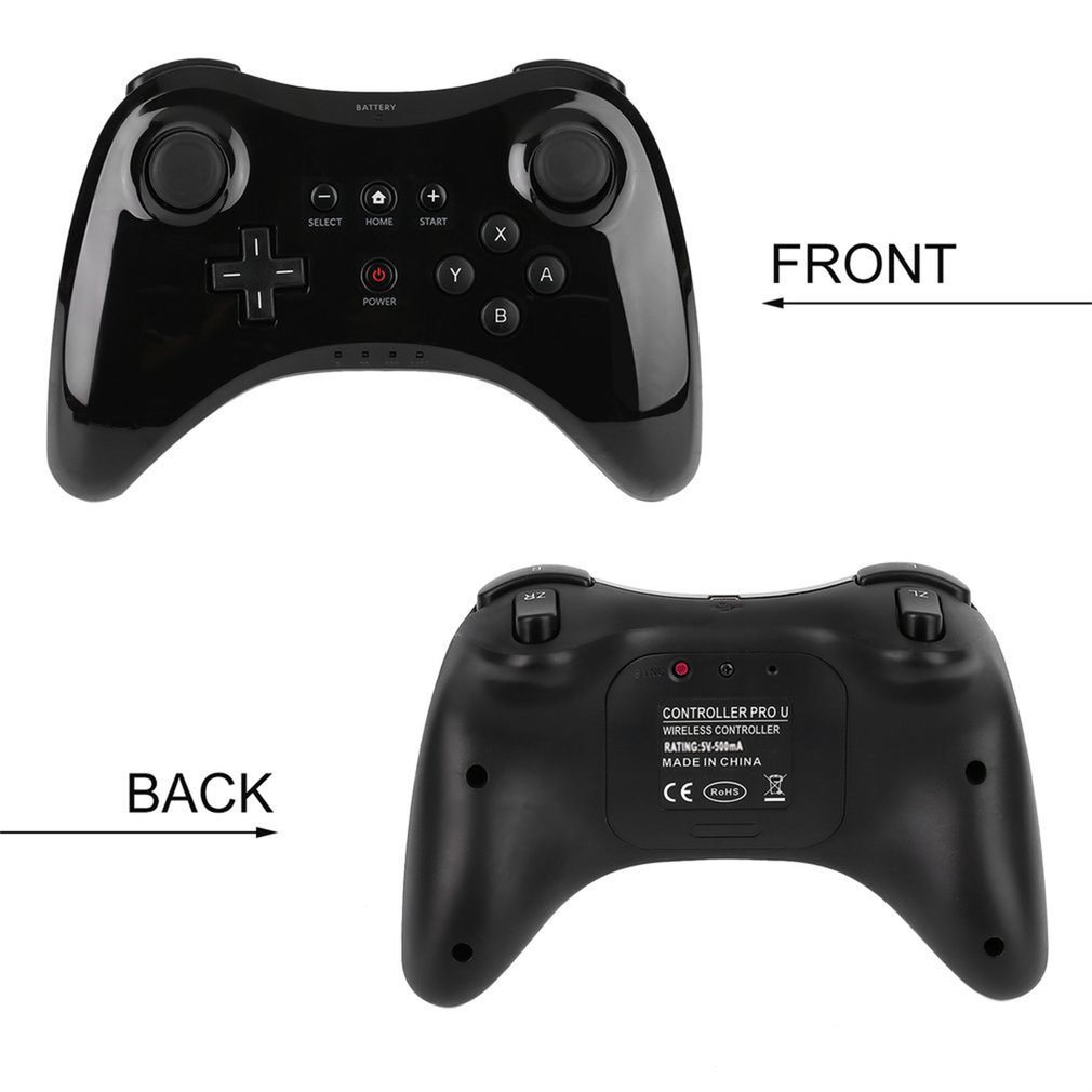 Wireless Bluetooth Gamepad for Nintendo Wii U Black