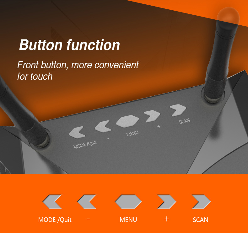 Rutforce VR008 5 Inches 5.8G 40CH Raceband 800x480 Diversity FPV Goggles with DVR Function Built-in Battery