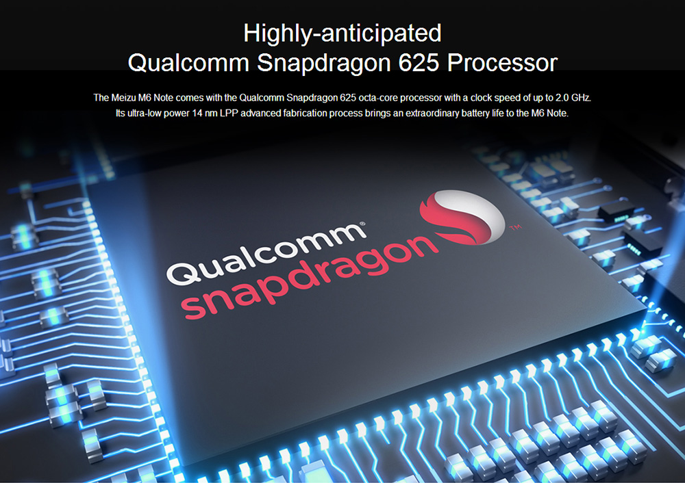 Meizu M6 Note 5.5 Inch 4G LTE Smartphone Snapdragon 625 Octa Core 3GB 32GB 12.0MP Dual Rear Camera Android 7.1 4000mAh Fast Charge - Black