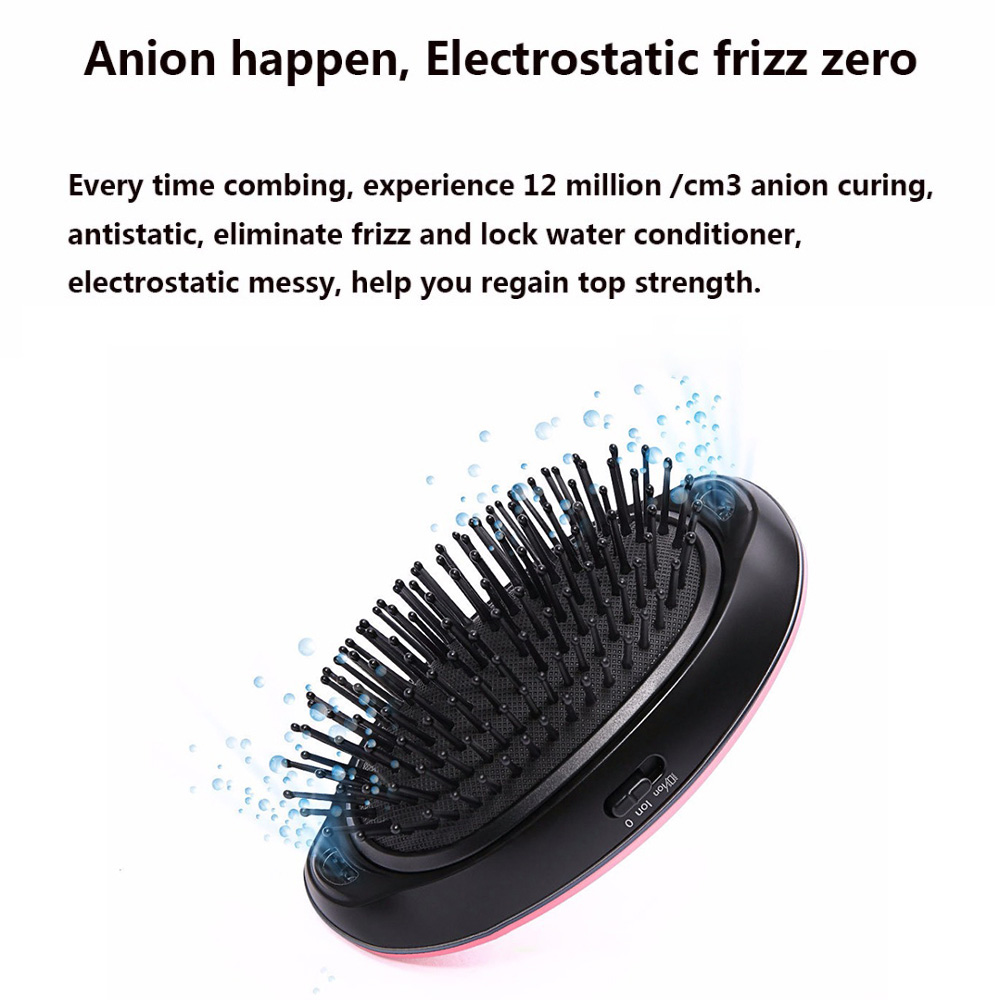 Xiaomi Yueli Anion Hair Massage Comb Portable Hair Salon Styling Tamer Tool Brushes Negative Ions Hairbrush -Matt Purple