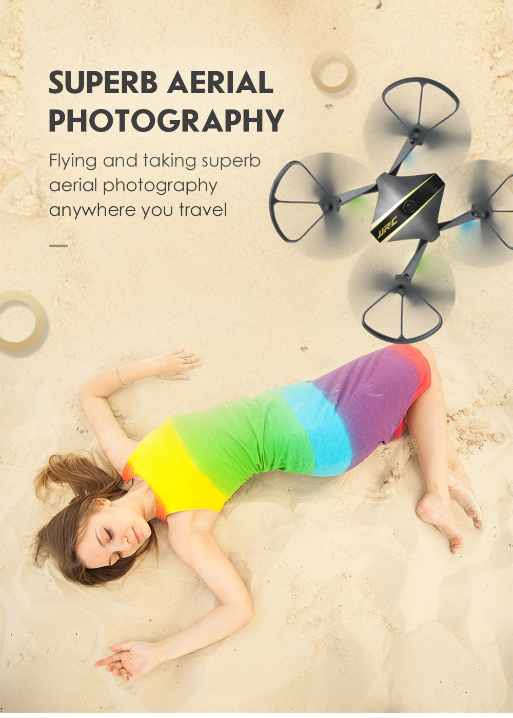 JJRC H44WH DIAMAN 720P WIFI FPV Foldable RC Quadcopter with Altitude Hold Mode RTF - Black