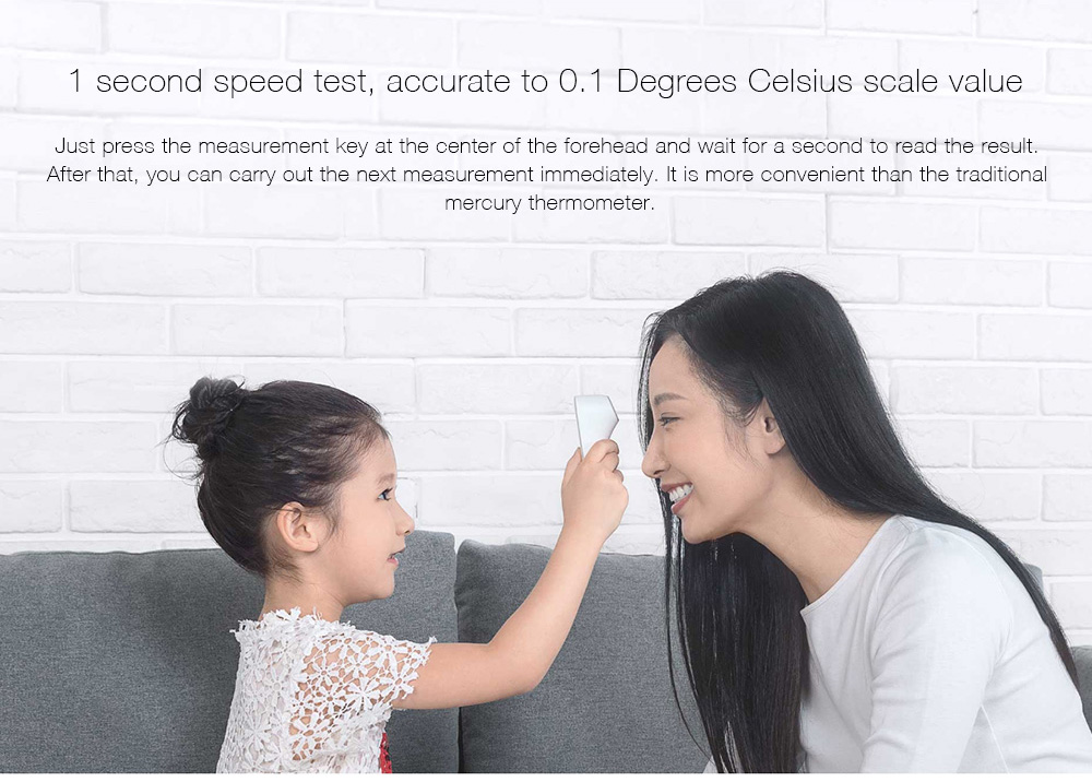 Xiaomi Mjia iHealth Thermometer LED Display Heimann Sensor Accrate Measurement Thermometer -White