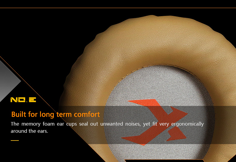 XIBERIA V10U PC Gaming Headset Surround Sound Over-Ear Headphones with Mic Volume Control - Gold