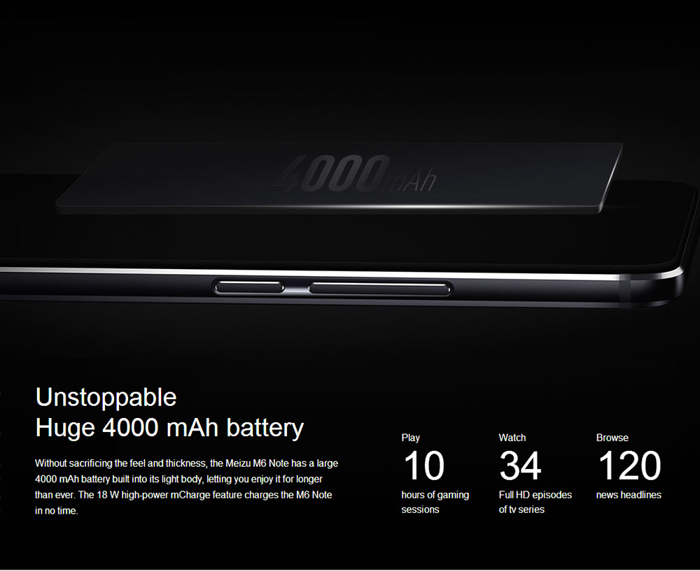 Meizu M6 Note 5.5 Inch 4G LTE Smartphone Snapdragon 625 Octa Core 3GB 32GB 12.0MP Dual Rear Camera Android 7.1 4000mAh Fast Charge - Black