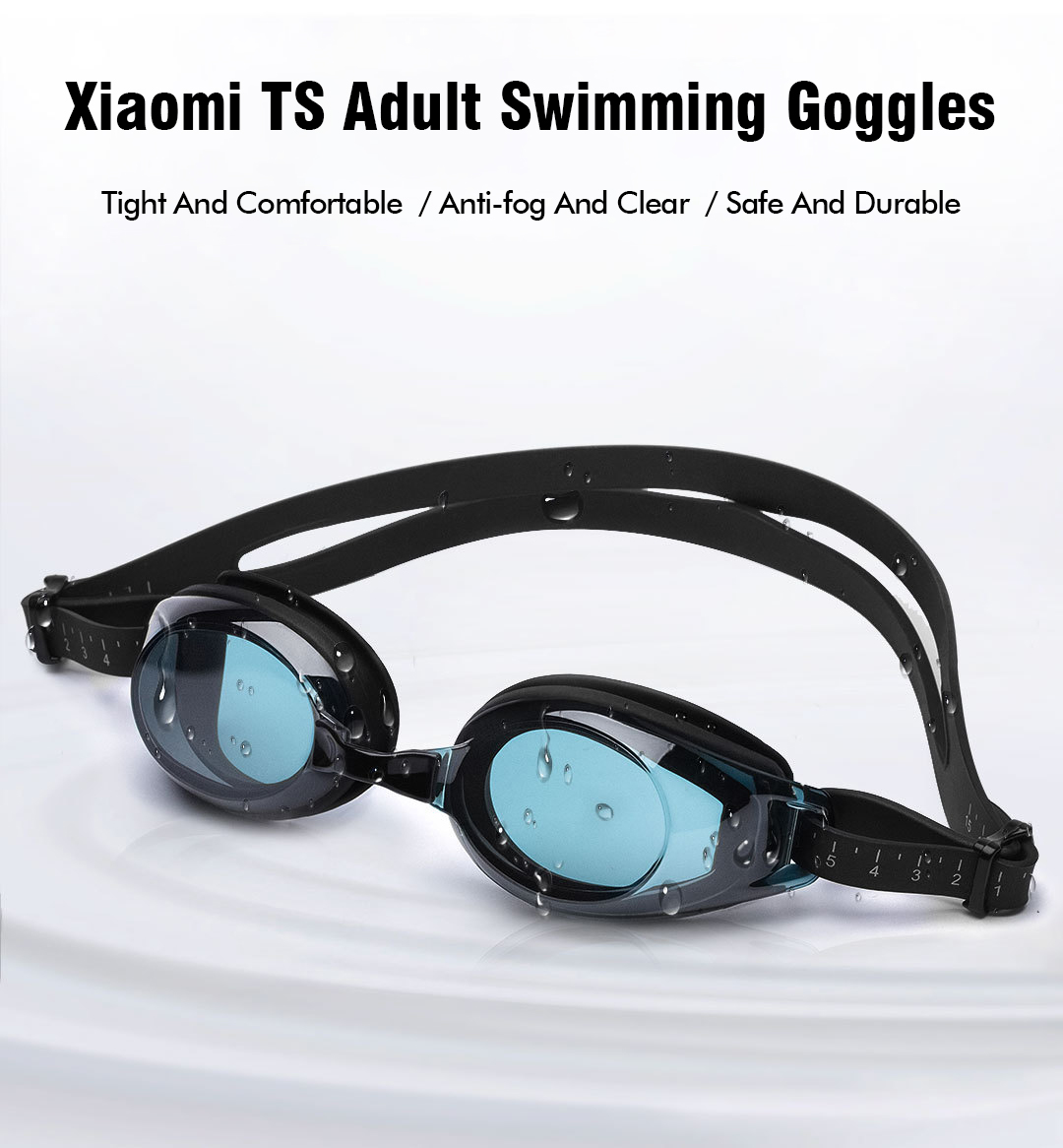 Xiaomi Mijia Turok Steinhardt TS YPC001-2020 Adult Swimming Goggles Ergonomic Anti-fog Coating Lens Waterproof Swim Wider Angle Safety Goggles - Black