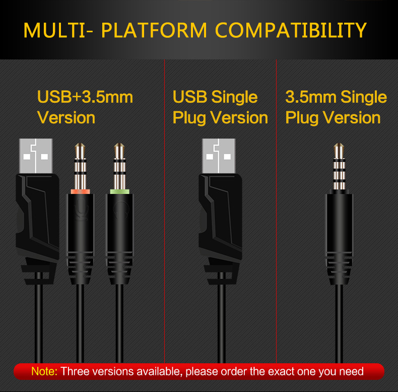 XIBERIA V10D Gaming Headset with Mic Volume Control for PC PS4 Xbox One - Gold