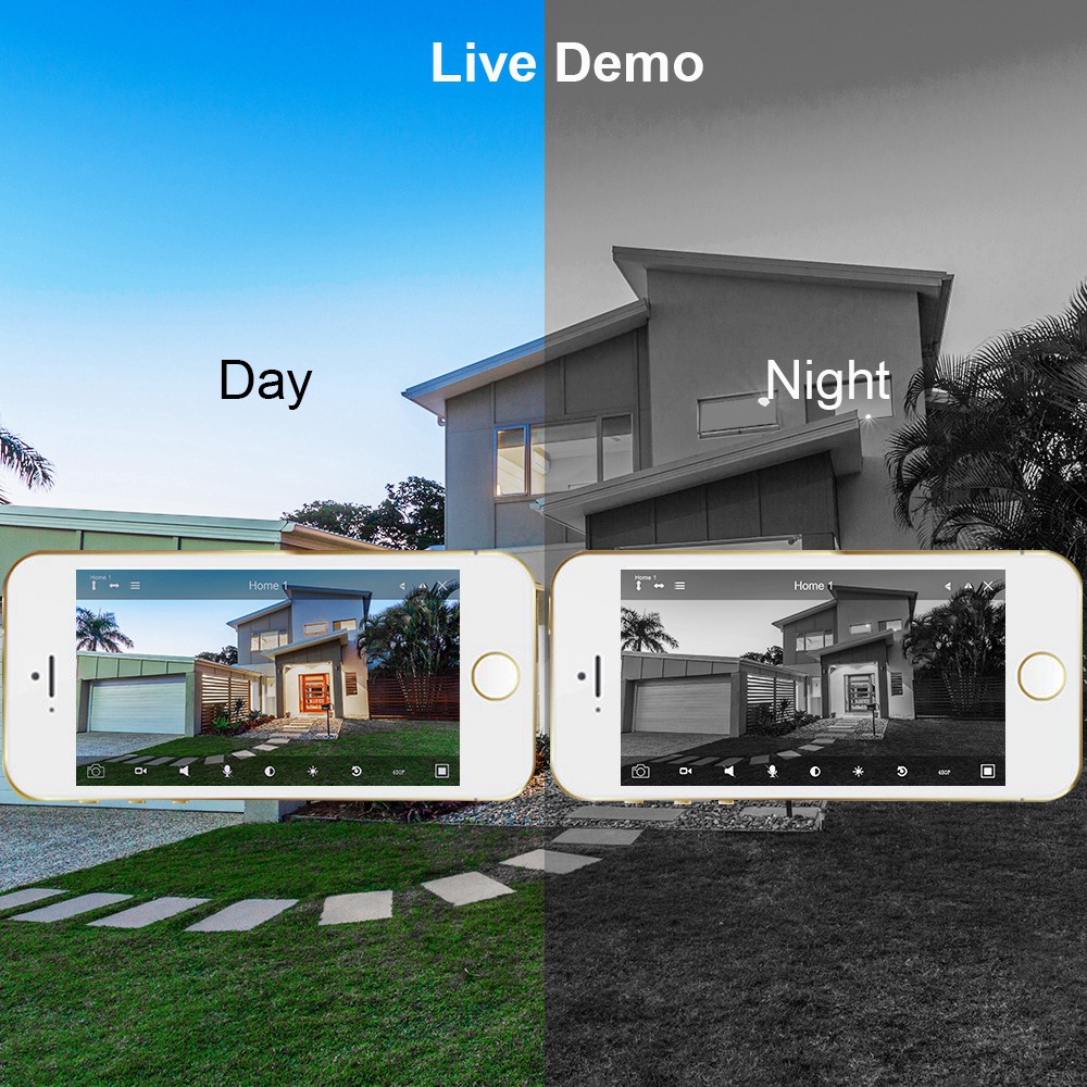 Vikcam W3 WiFi 720P IP Camera 1/4 Inch CMOS Sensor Night Vision Motion Detection IP66 Waterproof Security Outdoor Camera