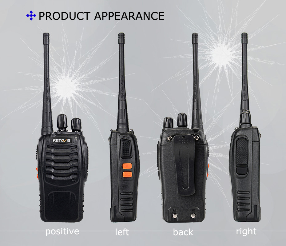 Retevis H-777 Portable Walkie Talkie 16CH UHF Hf Transceiver Two-way CB Radio Comunicador Walk Talkie -Black
