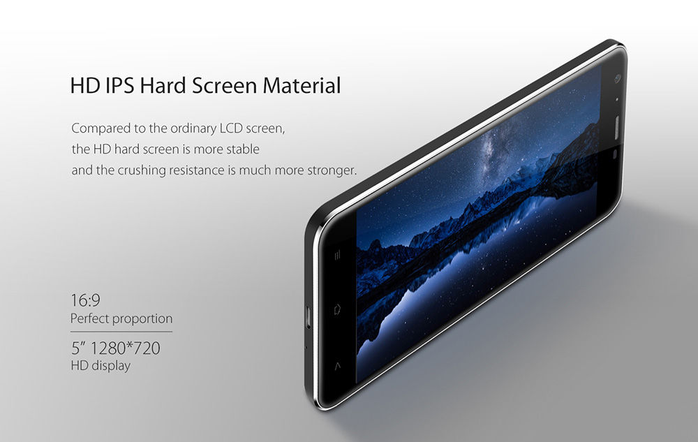 [HK Stock]Blackview A7 Pro 5.0 Inch Smartphone HD Screen Dual Rear Camera 2GB 16GB MT6737 Quad Core Android 7.0 Touch ID - Gold