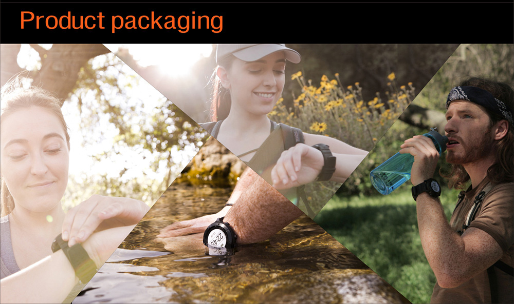 Makibe UPG06  Sport Smartwatch 1.21 Inch OLED Display GPS Bluetooth Heart Rate Monitor Fitness Tracker Smart Band with Compass - Black