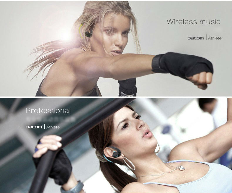 Dacom G05 Wireless Bluetooth Headphones with Mic NFC Noise Cancelling IPX4 Watr-resistant - Black + Blue