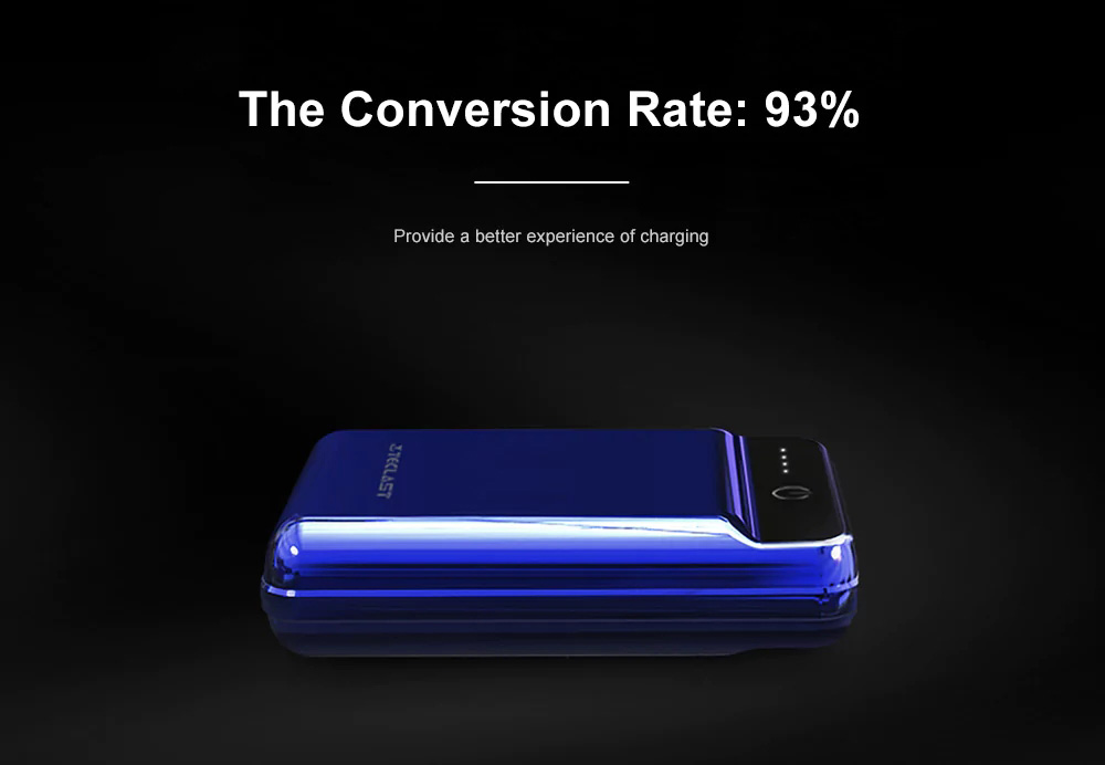 Teclast A10 10000mAh Power Bank Dual USB Ports 2.1A Quick Charge LED Indicator - Gray